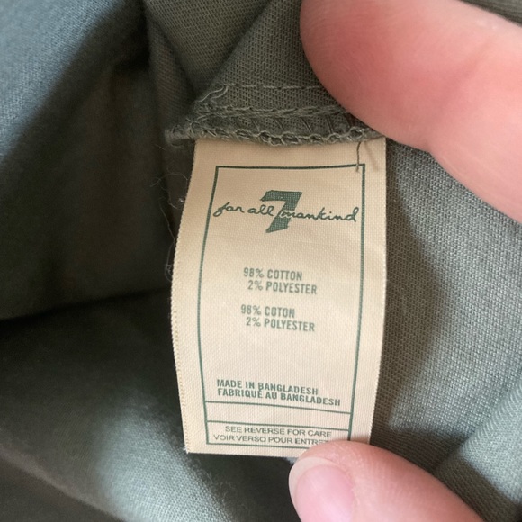 7 For All Mankind Toddler Boys Short Sleeve Green Distressed Button Down… - Picture 6 of 7